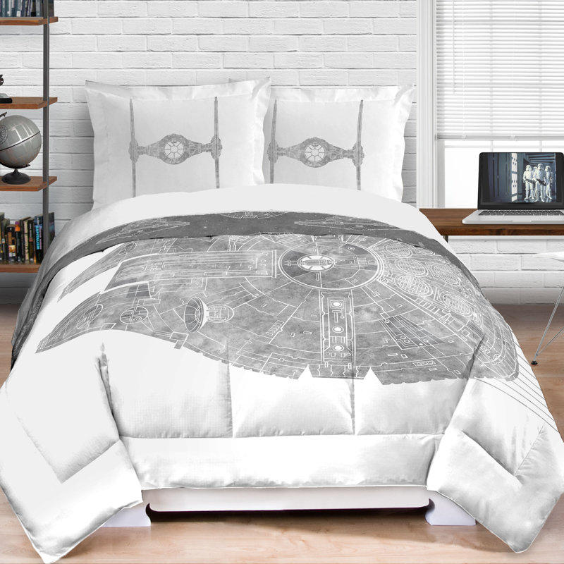 Disney Classic Falcon Star Wars Reversible Comforter Set & Reviews